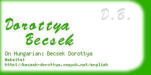 dorottya becsek business card